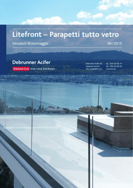 Litefront &ndash; parapetti solo vetro Litefront &ndash; Parapetti tutto vetro