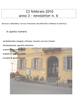 newsletter n 6 - Comune di Guastalla