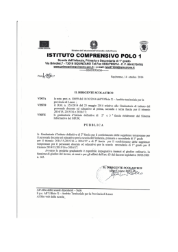 decreto pubblicazione graduatorie definitive personale docente