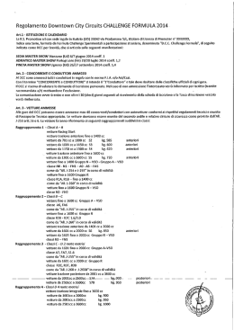 Regolamento Downtown City Circuits 2014