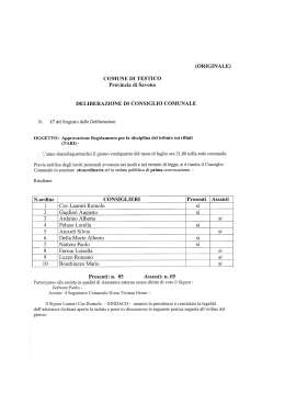 DCC n. 17 appovazione regolamento tari 2014 testico