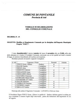 DCC N. 15 DEL 28-11-13