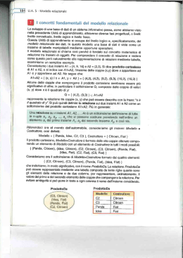 n I concetti fondamentali del modello relazionale
