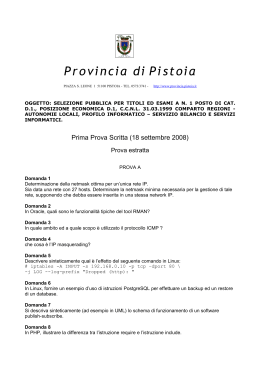 Testo prove scritte - Provincia di Pistoia