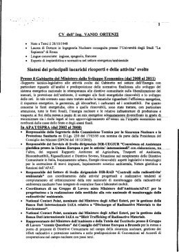 Curriculum - Ministero dello Sviluppo Economico