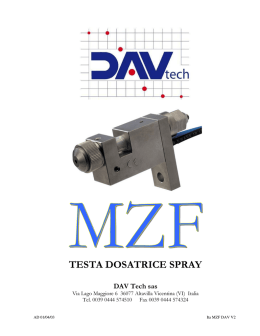 Manuale MZF - DAV Tech Sas