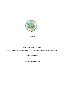 COTTIMO FIDUCIARIO PER LE MANUTENZIONI