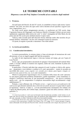 Le teoriche contabili