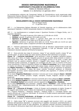 xxx esposizione nazionale - Federazione italiana allevatori colombi