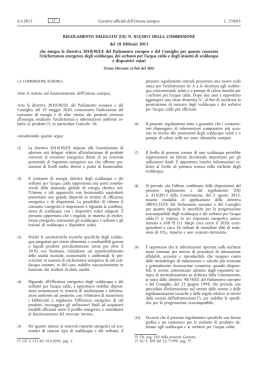 Regolamento delegato (UE) n. 812/2013 della Commissione, del 18