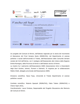 Un progetto del Comune di Rimini, dell`Istituto