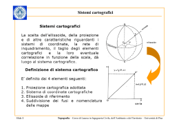 Sistemi cartografici - Dipartimento di Ingegneria Civile