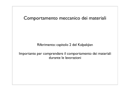 Comportamento meccanico dei materiali (prima parte), rivisto