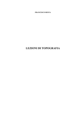 Lezioni di topografia: Prof. Francesco Resta `88-` - AE-CMI