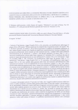 CONVENZIONE QUADRO PER LA CESSIONE PR(J—SOLU`I`O DEI