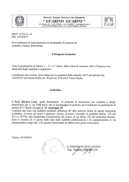 Individue - Istituto Tecnico Statale per Geometri G. Guarini