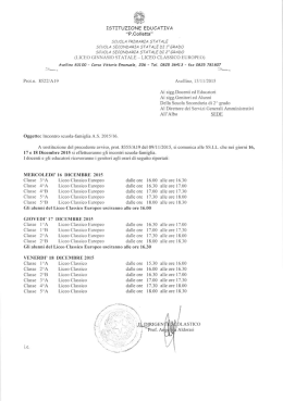 All`Albo Classe 3",^ Licco Cмassico Europ€o dalle ore 16.00 Classe