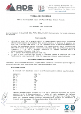 Verbale accordo armonizzazione passaggio - FISTel Veneto