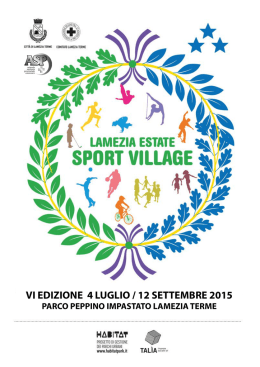 lamezia estate sport village 2015 - vi edizione