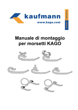 Manuale di montaggio per morsetti KAGO