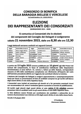 elezione dei rappresentanti dei consorziati