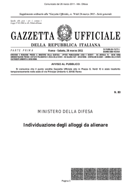 Individuazione degli alloggi da alienare