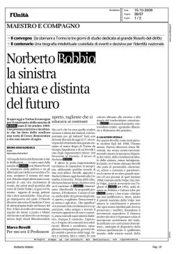 Norberto Bobbio la sinistra chiara e distinta del futuro