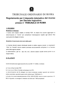 decreto ingiuntivo telematico Tribunale di Roma