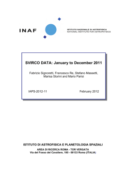 SVIRCO DATA: January to December 2011