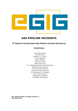 8th EGIG report, December 2011