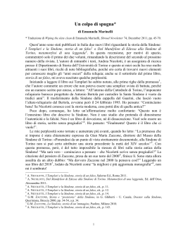 Un colpo di spugna (Shroud Newsletter #74