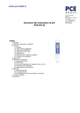 Istruzioni del misuratore di pH PCE