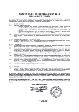 Regolamento Tecnico Trofeo DI.DI. 2015