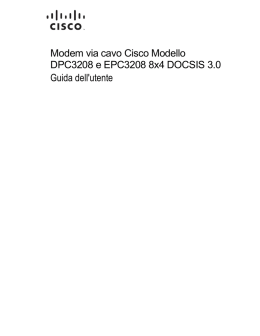 Installazione del modem via cavo