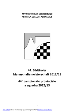 44. Südtiroler Mannschaftsmeisterschaft 2012/13 44° campionato