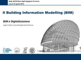 Modulo 1: La metodologia del Building Information Modeling e il