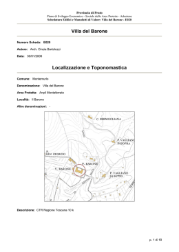 Villa del Barone Localizzazione e Toponomastica