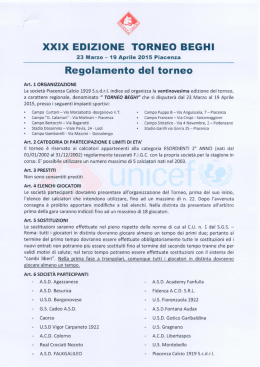 Scarica il regolamento ufficiale