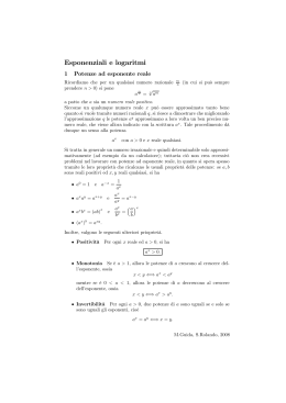 Esponenziali e logaritmi - home page isissanifo.it