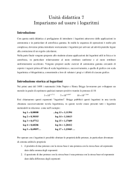 Unità didattica 7: Impariamo ad usare i logaritmi (file