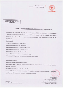 CROCE ROSSA ITALIANA - Comitato Provinciale COSENZA