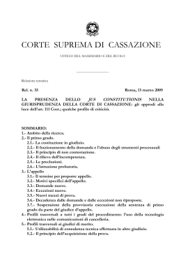 Relazione_35_09 - Corte di Cassazione