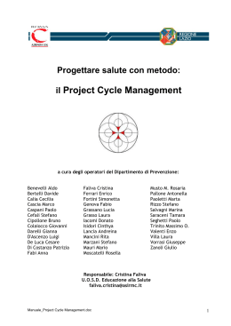 Manuale_Project Cycle Management