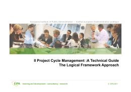 Il Project Cycle Management :A Technical Guide The Logical
