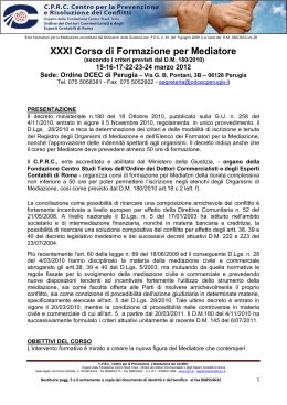 XXXI BANDO Perugia MARZO 2012 - Ordine dei Consulenti del
