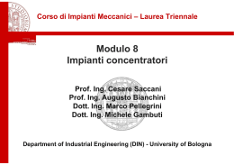 Modulo 8 Impianti concentratori