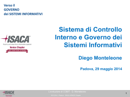 Sistema di Controllo Interno e Governo dei Sistemi Informativi