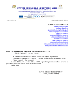 graduatorie provvisorie - Istituto Comprensivo Minervino di Lecce