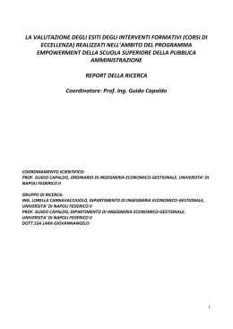 la valutazione degli esiti degli interventi formativi