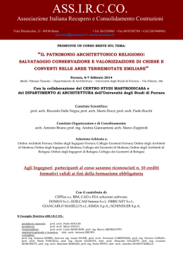 il patrimonio architettonico religioso